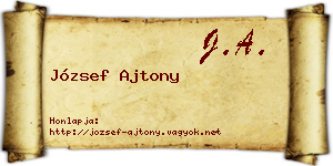 József Ajtony névjegykártya